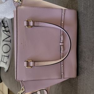 Kate Spade Hadlee Laurel Way Pink Saffiano Leather Satchel Bag